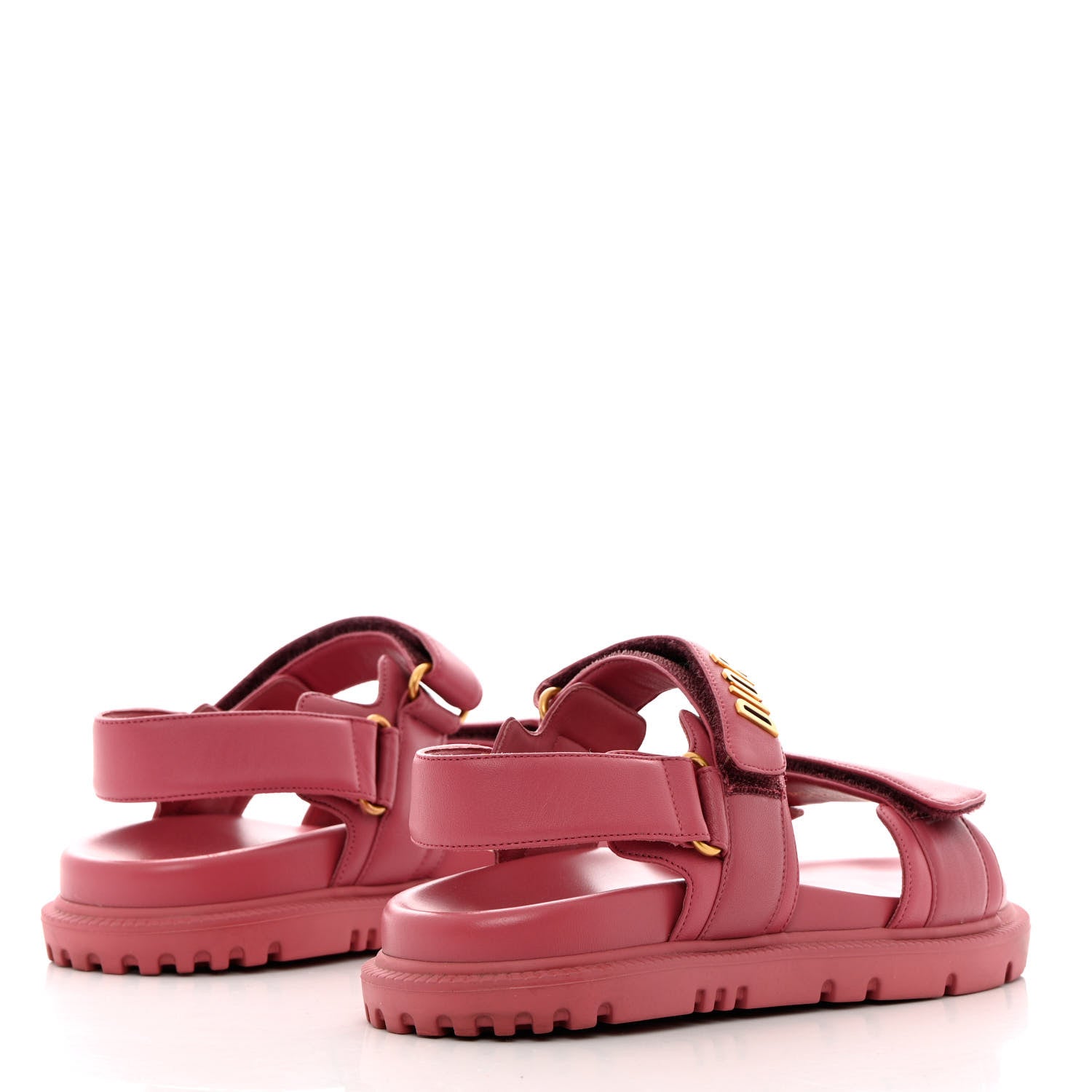 Christian Dior Lambskin Dioract Sandals 37 Pink 4 of 12