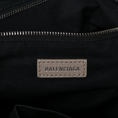 Balenciaga Agneau Classic Silver Hardware City Logo Strap Light Beige Black 5 of 8