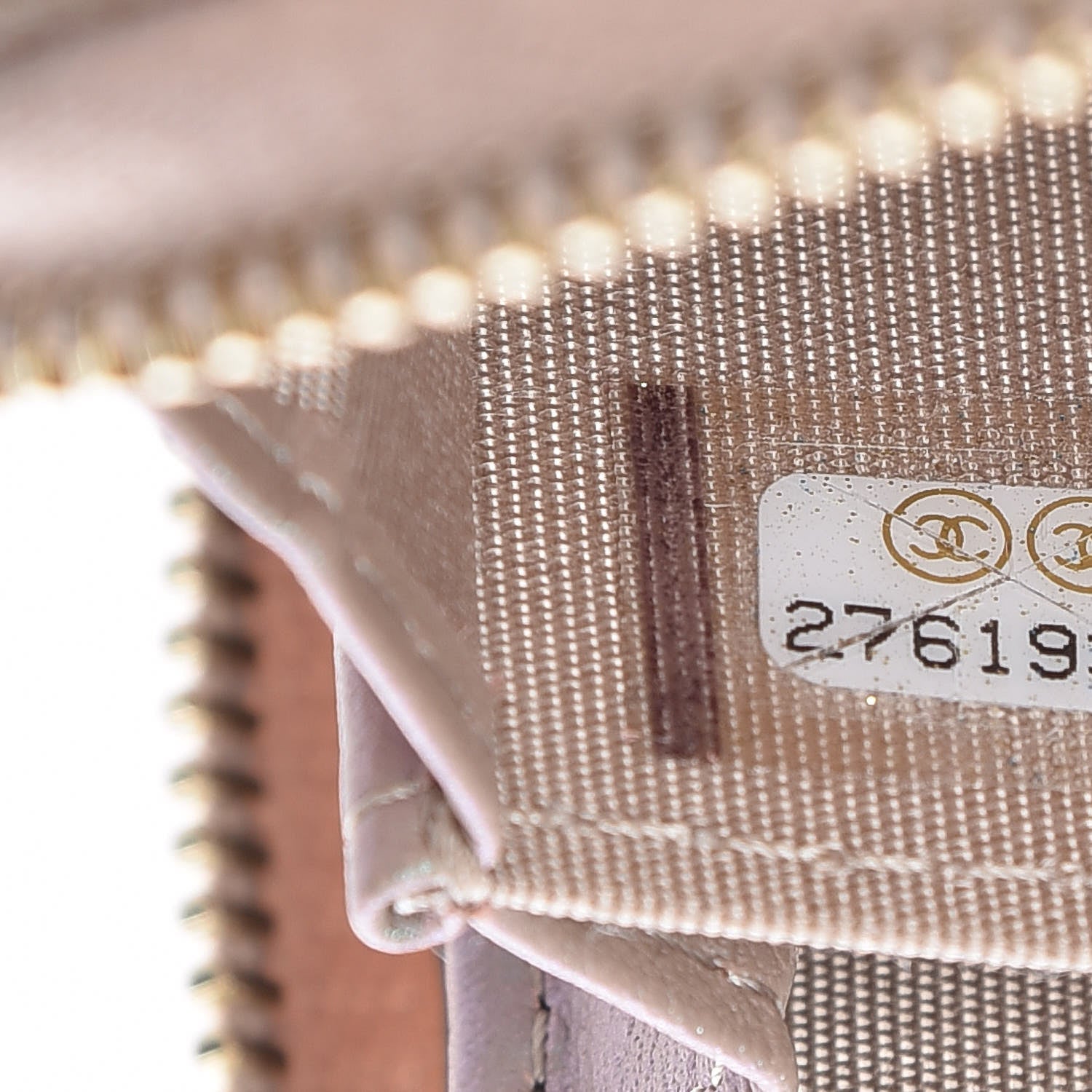 Chanel Iridescent Caviar Quilted Zip Coin Purse Beige 7 of 10