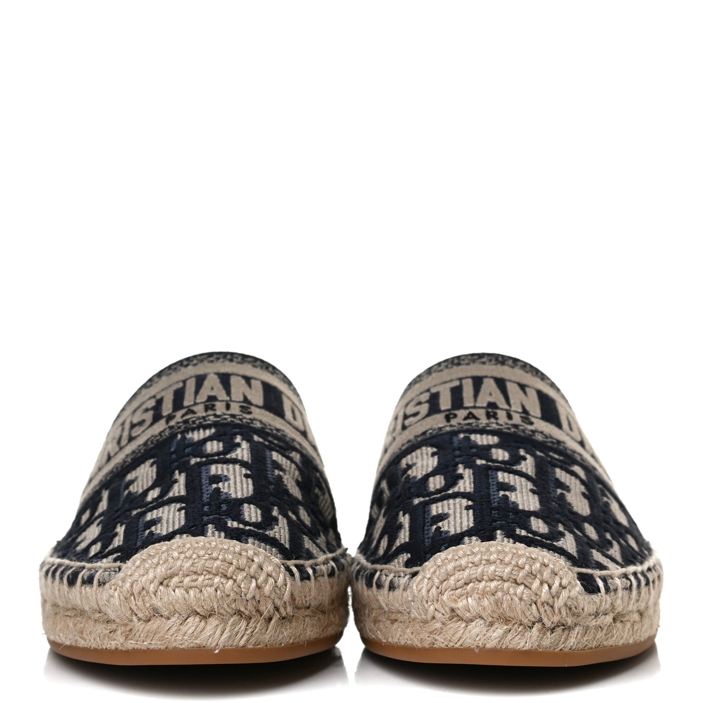 Oblique Embroidered Granville Espadrille 15mm Slippers 38.5 Deep Blue