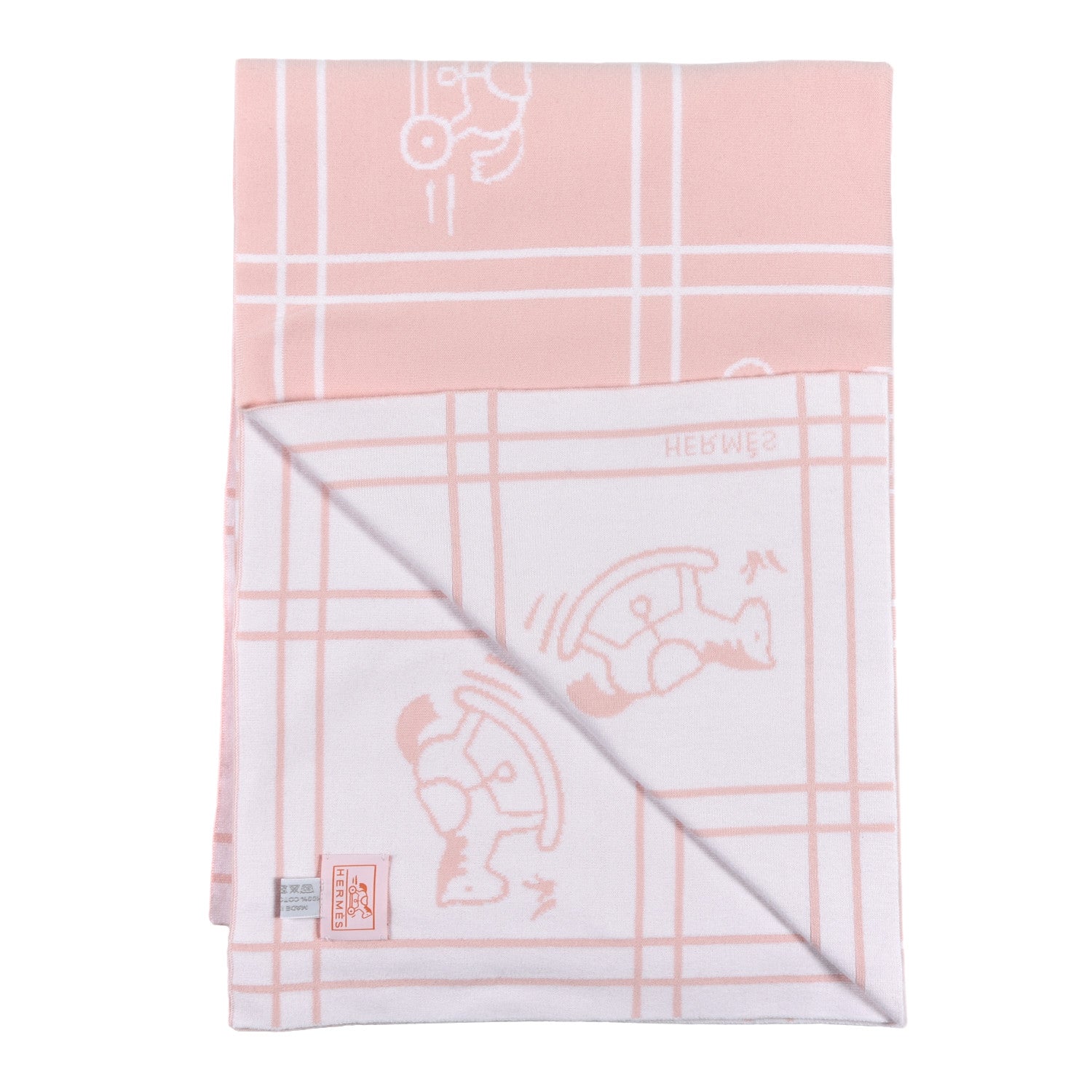 Hermes Cotton Knit Adada Baby Blanket Rose Lilas 2 of 4