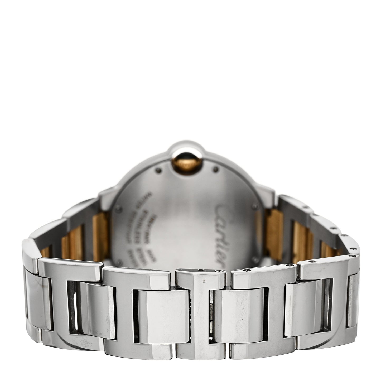 Stainless Steel 18K Yellow Gold 36mm Ballon Bleu De Cartier Quartz Watch