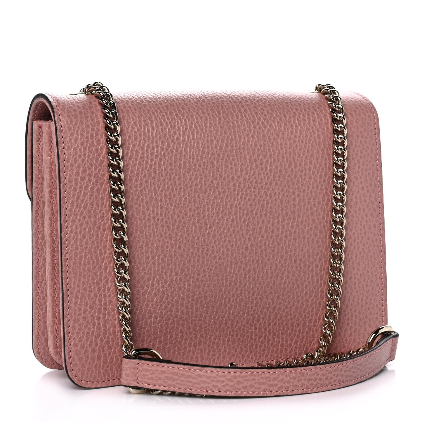 Dollar Calfskin Small Interlocking G Shoulder Bag Soft Pink