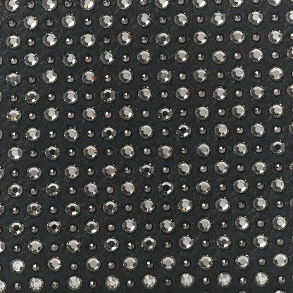 Chanel Lambskin Quilted Crystal Medium Gusset Double Zip Around Wallet Black 9 of 11