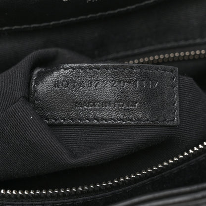 Saint Laurent Calfskin Y Quilted Monogram Small Loulou Backpack Black 7 of 13