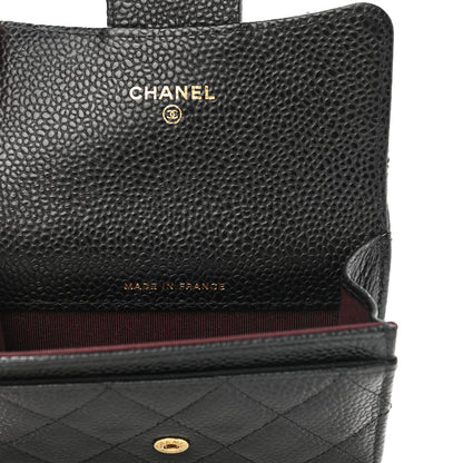 Chanel Caviar Quilted Flap Card Holder Black 7 of 9
