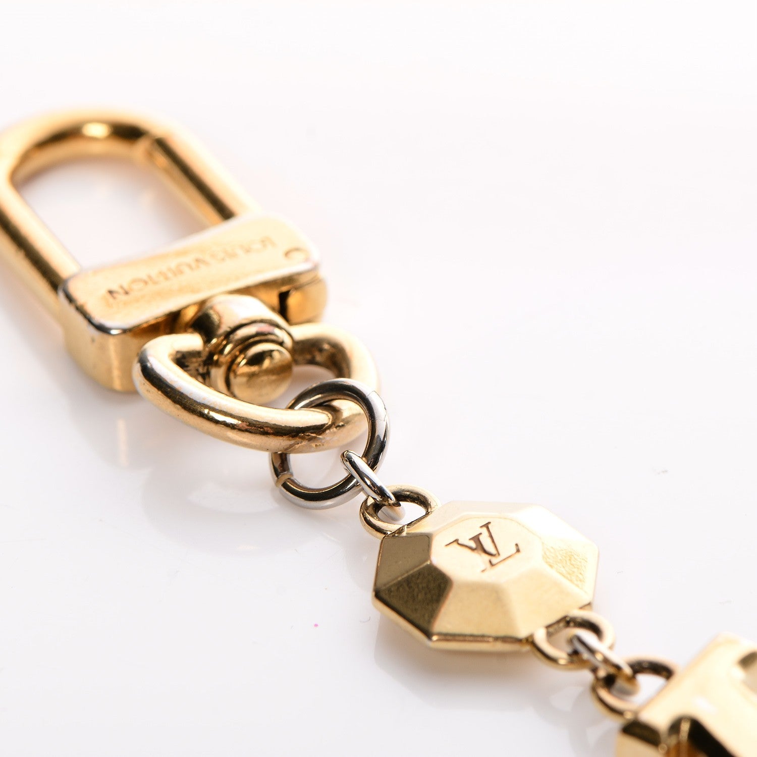 Louis Vuitton LV Facettes Bag Charm Key Holder Gold 4 of 4