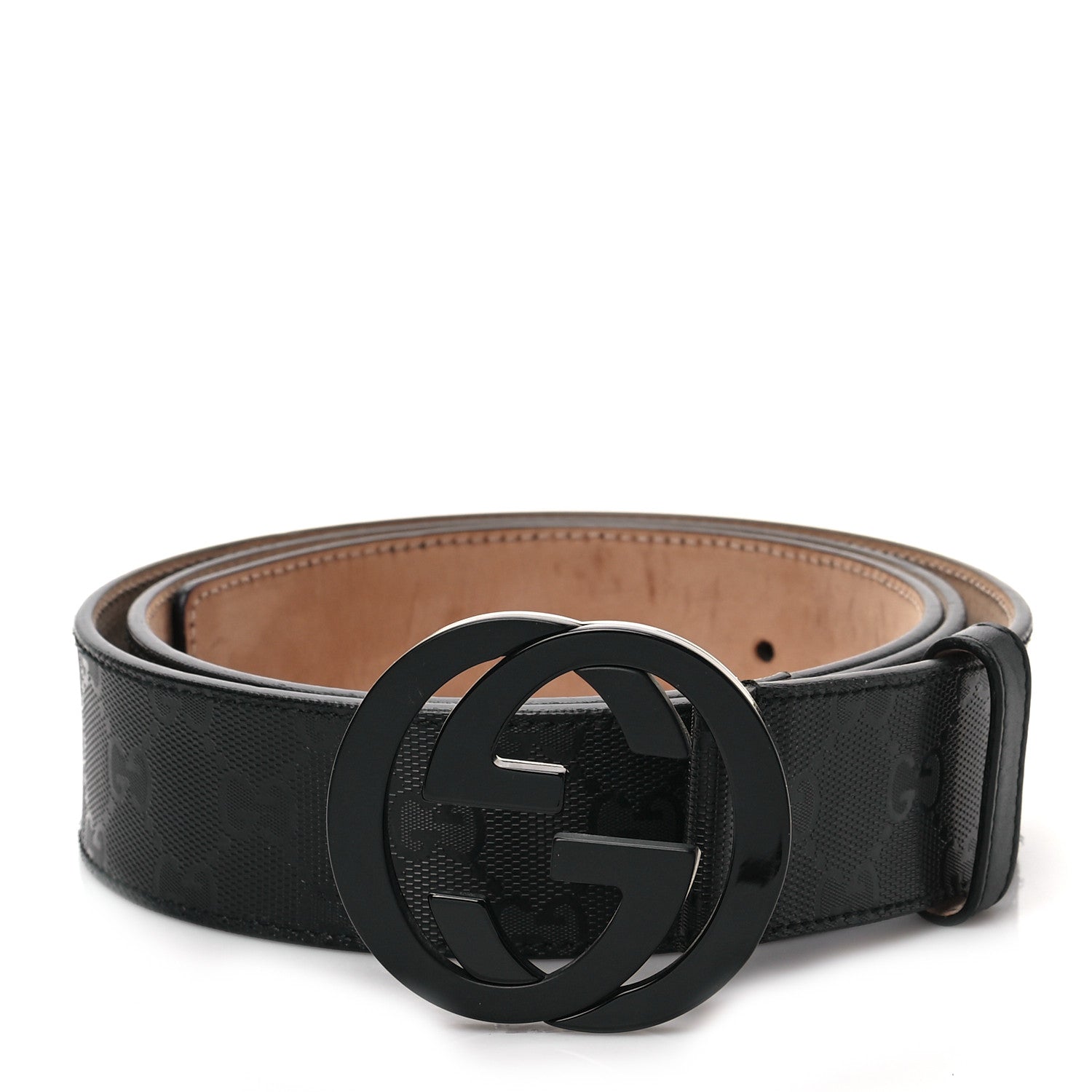 Gucci Imprime Monogram Interlocking G Belt 105 42 Black 1 of 4