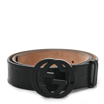 Gucci Imprime Monogram Interlocking G Belt 105 42 Black 1 of 4
