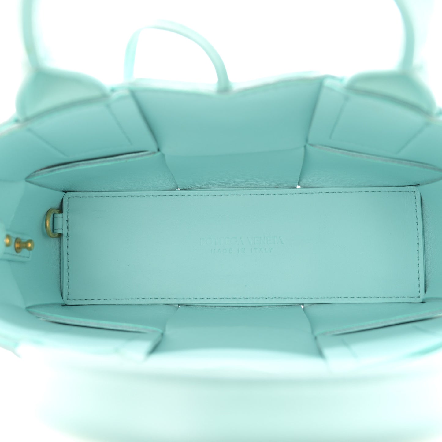 Lambskin Maxi Intreccio Candy Arco Tote Celadon