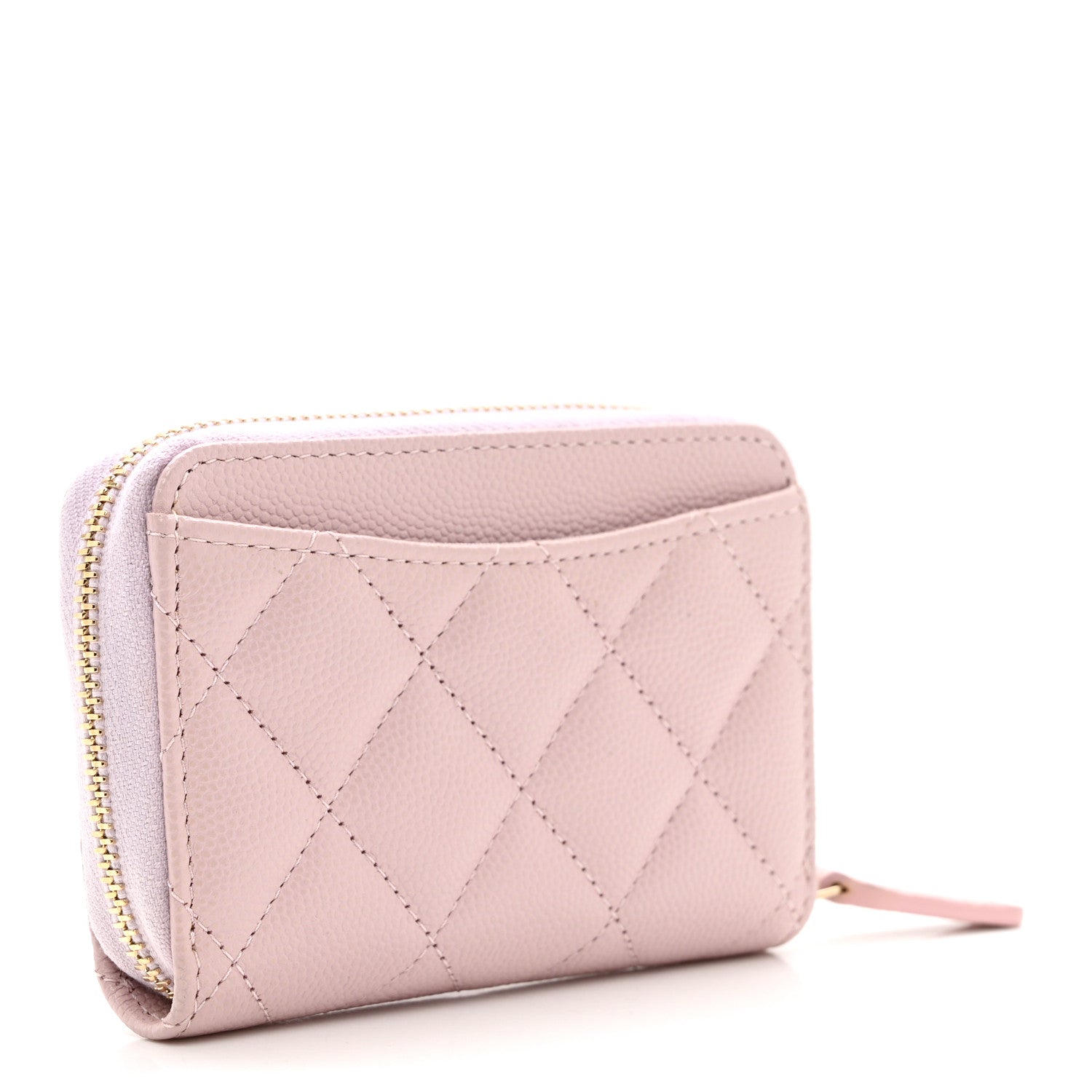 Chanel Caviar Quilted Zip Coin Purse Light Pink 3 of 7