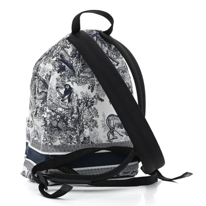 Christian Dior Nylon Technical Fabric Toile De Jouy Small Diortravel Backpack Blue 3 of 8