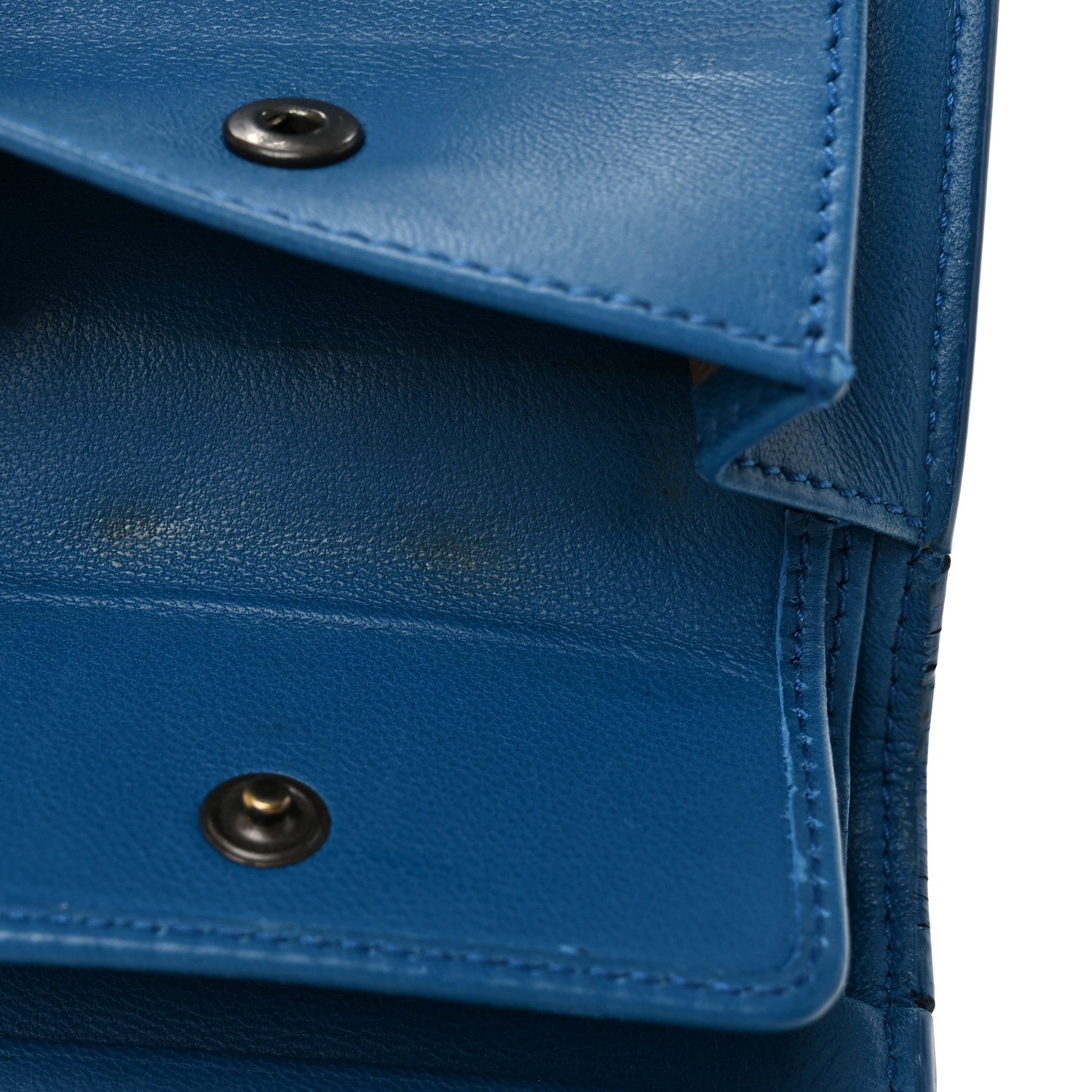 Bottega Veneta Nappa Intrecciato Mini Wallet Blue 7 of 8