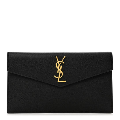 Saint Laurent Grain De Poudre Uptown Pouch Black 1 of 7