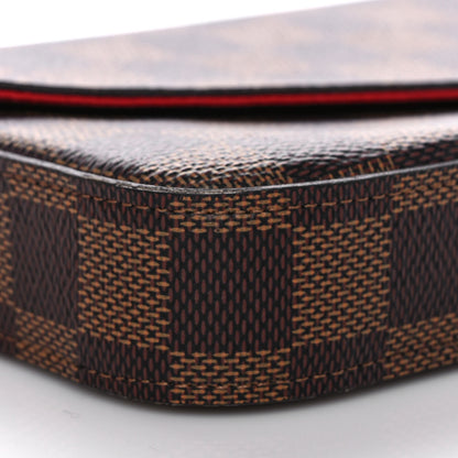 Louis Vuitton Damier Ebene Pochette Felicie Chain Wallet 9 of 12