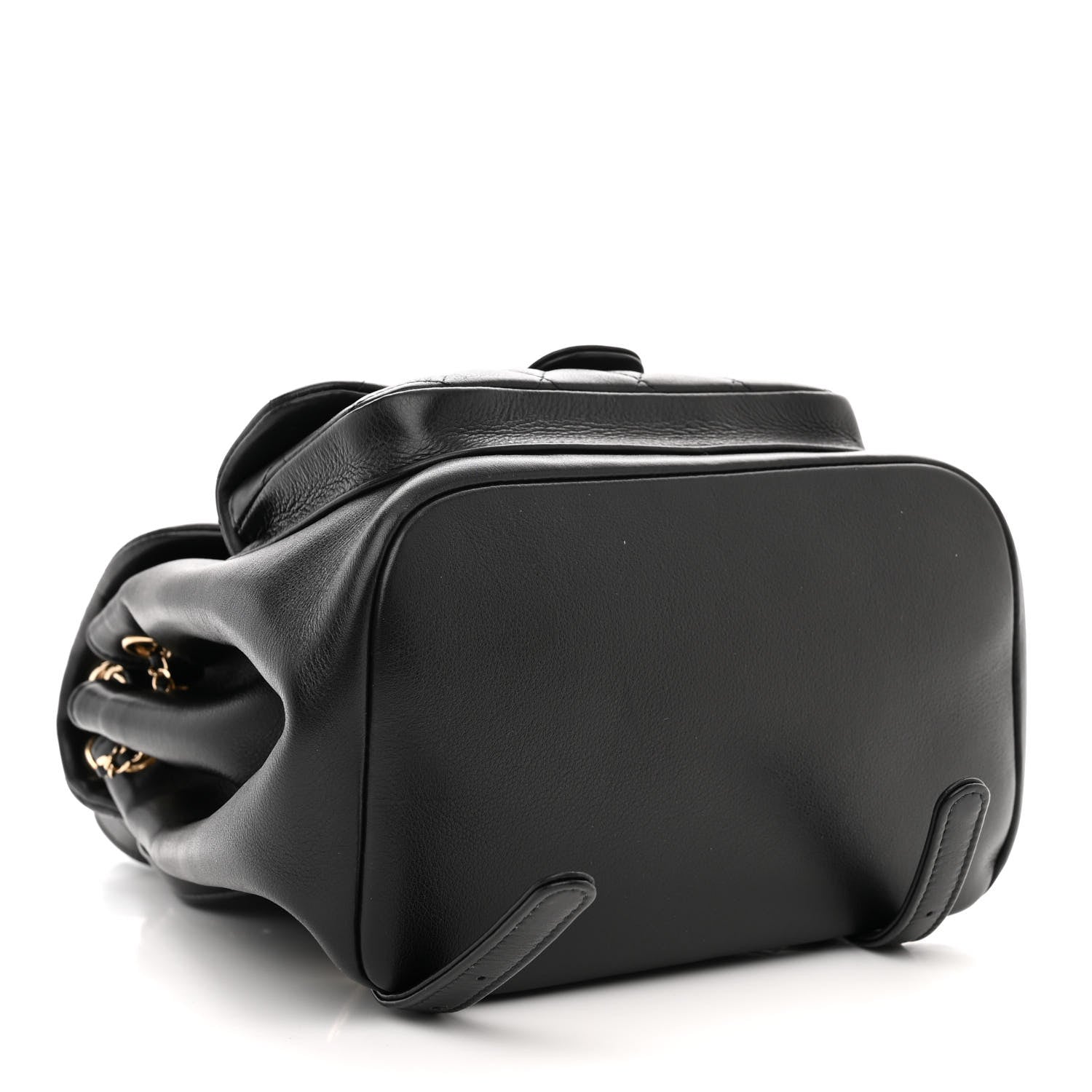 Chanel Lambskin Quilted Large Duma Drawstring Backpack Black 4 of 10