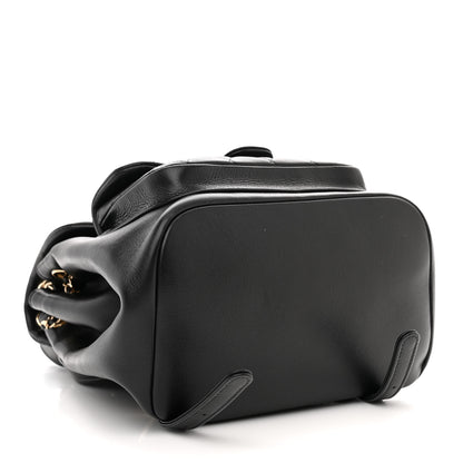 Chanel Lambskin Quilted Large Duma Drawstring Backpack Black 4 of 10