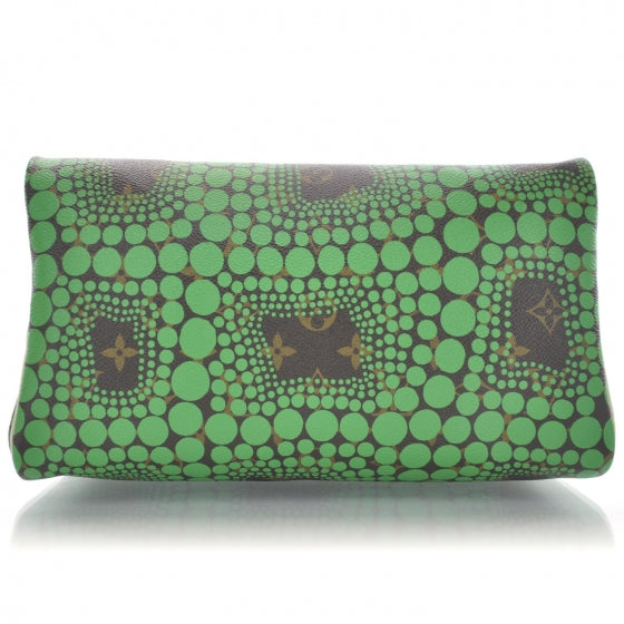 Louis Vuitton Monogram Kusama Town Speedy 30 Green 6 of 9