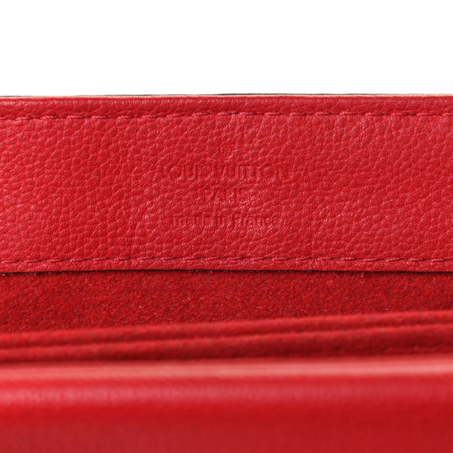 Monogram Cuir Plume Ecume Very Chain Bag Rubis Red