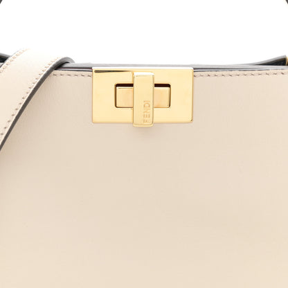 Fendi Vitello Tahiti Burro Bi-Color Medium Peekaboo Iconic Essentially Satchel Camelia Fragola Dark Blue 9 of 11