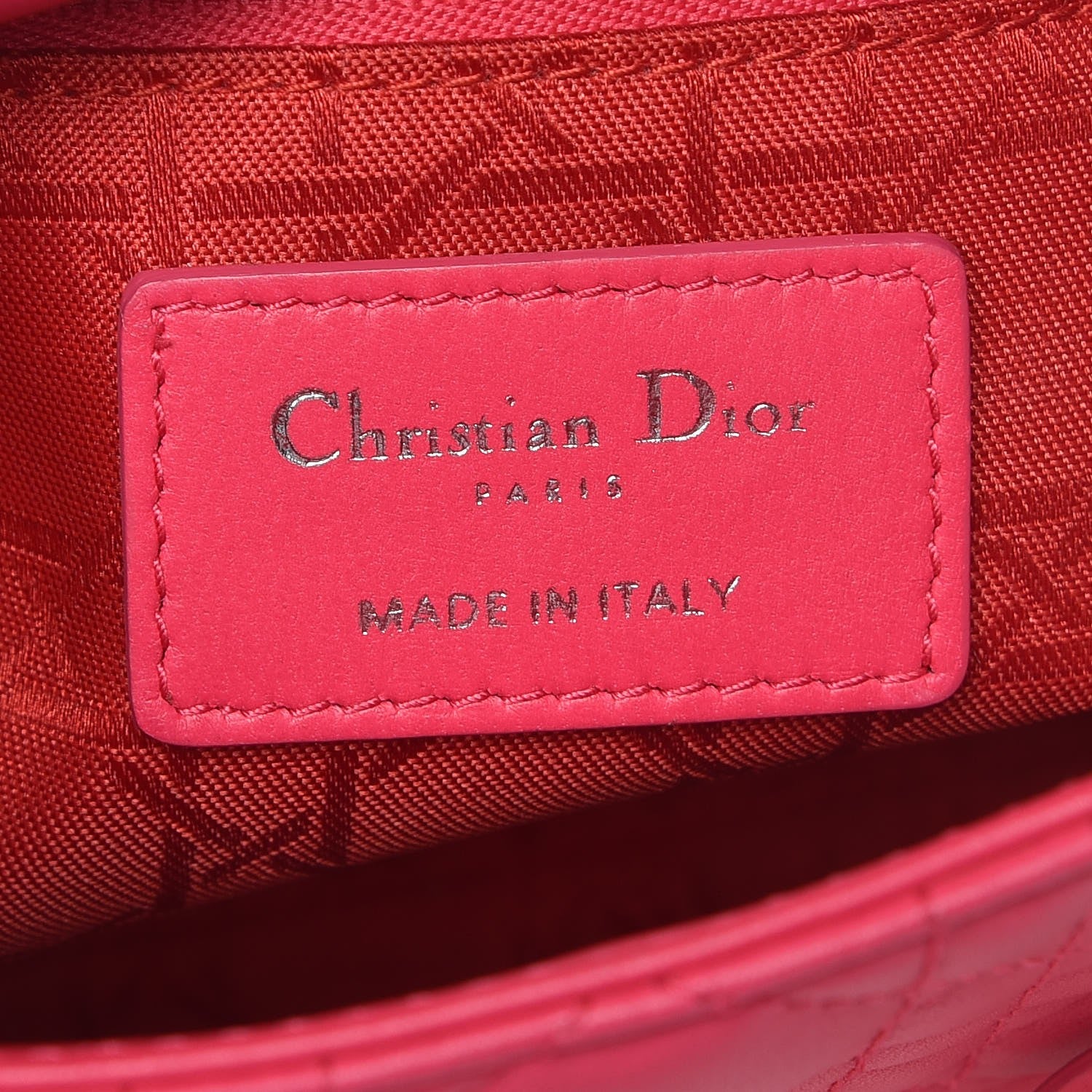 Christian Dior Lambskin Cannage Mini Lady Dior Fuchsia 6 of 13
