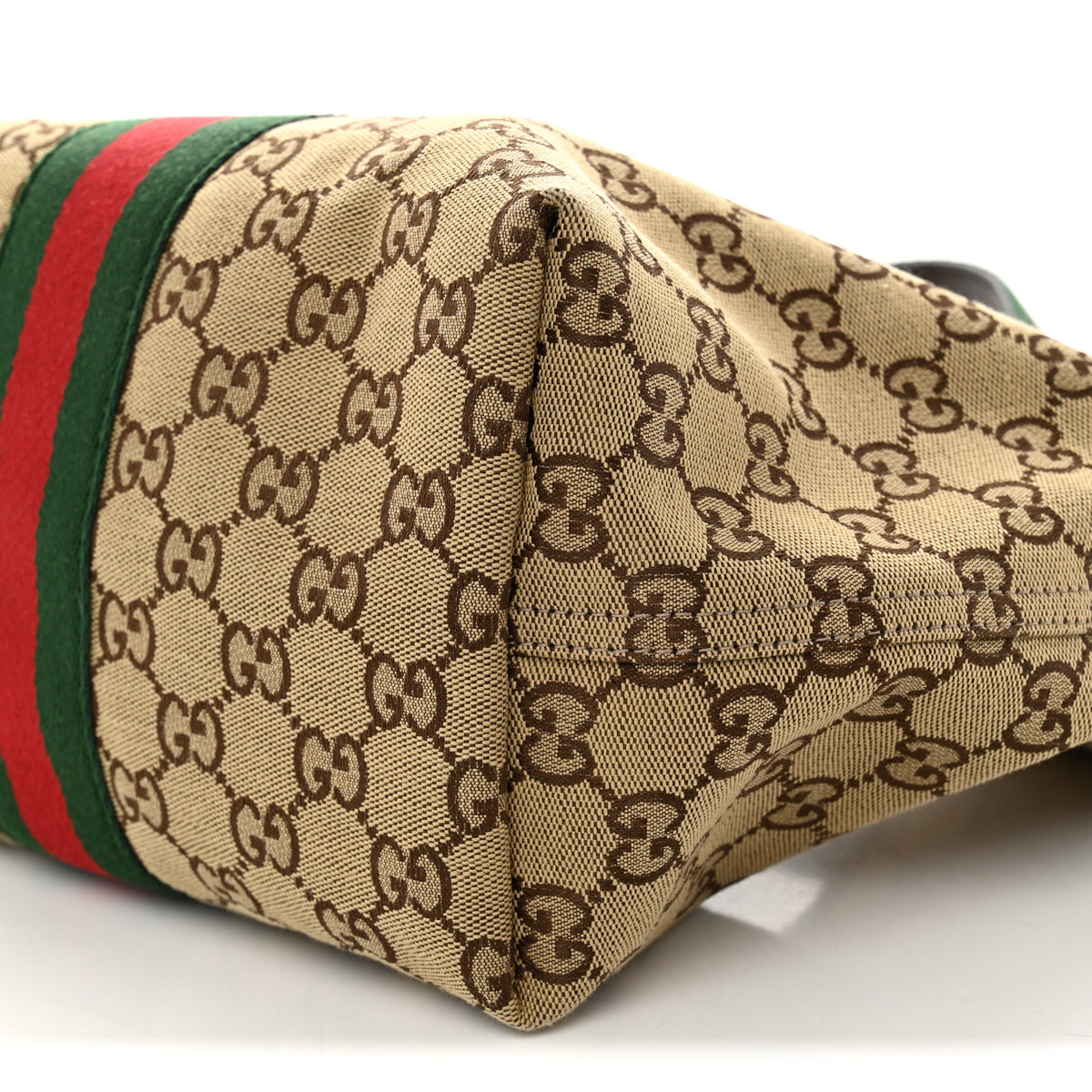 Gucci Monogram Web Small Giglio Tote Beige Dark Brown 11 of 11