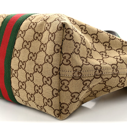 Gucci Monogram Web Small Giglio Tote Beige Dark Brown 11 of 11