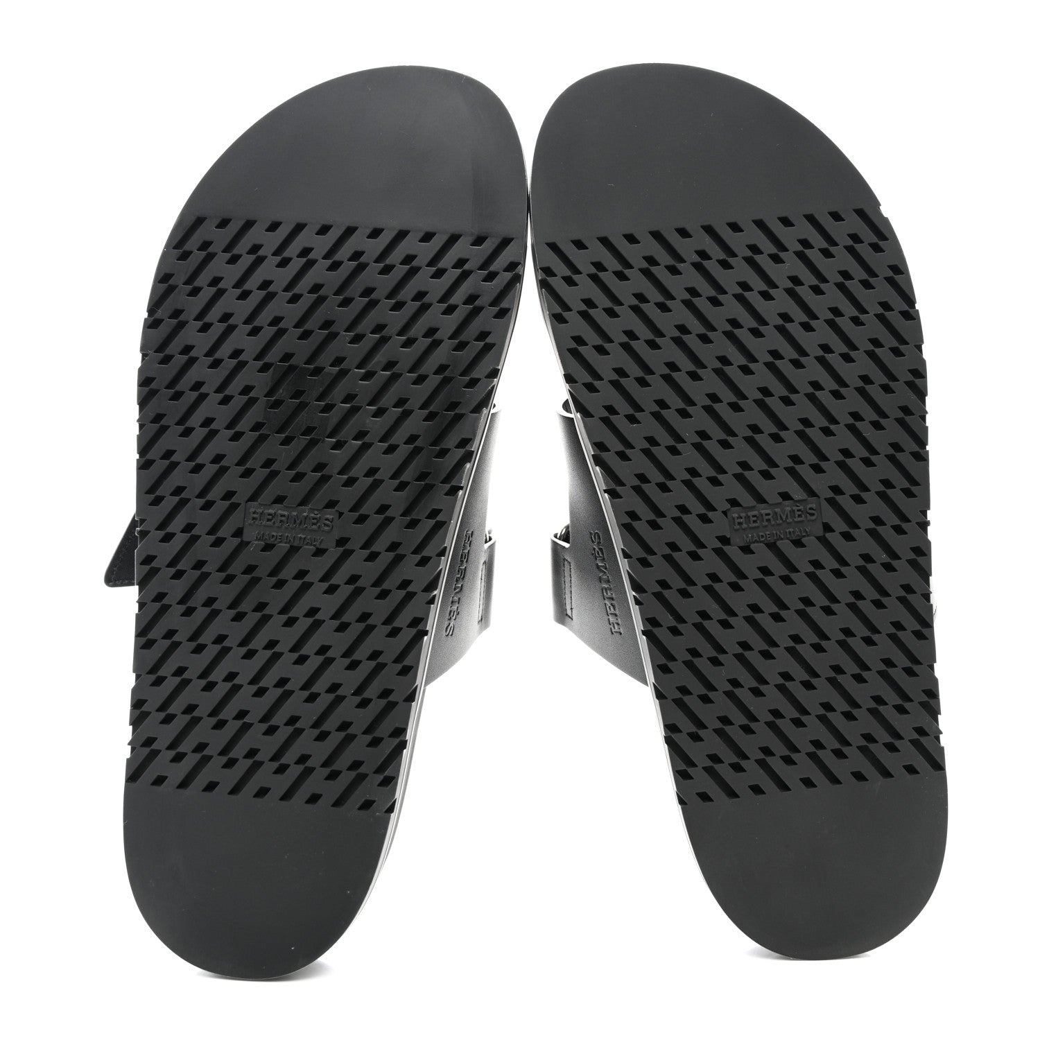 Hermes Calfskin Womens Chypre Sandals 39.5 Black 5 of 8