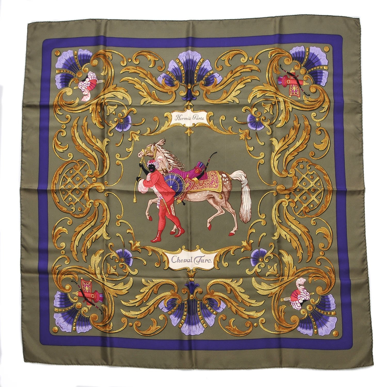 Hermes Silk Cheval Turc Scarf 90 1 of 6