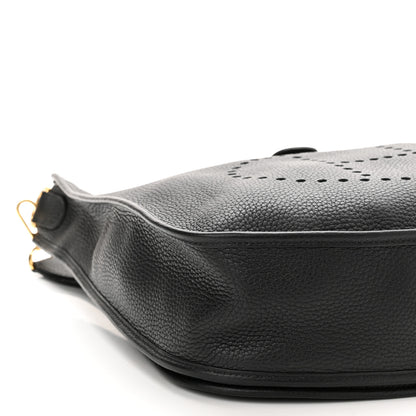 Hermes Taurillon Clemence Evelyne III GM Black 10 of 10