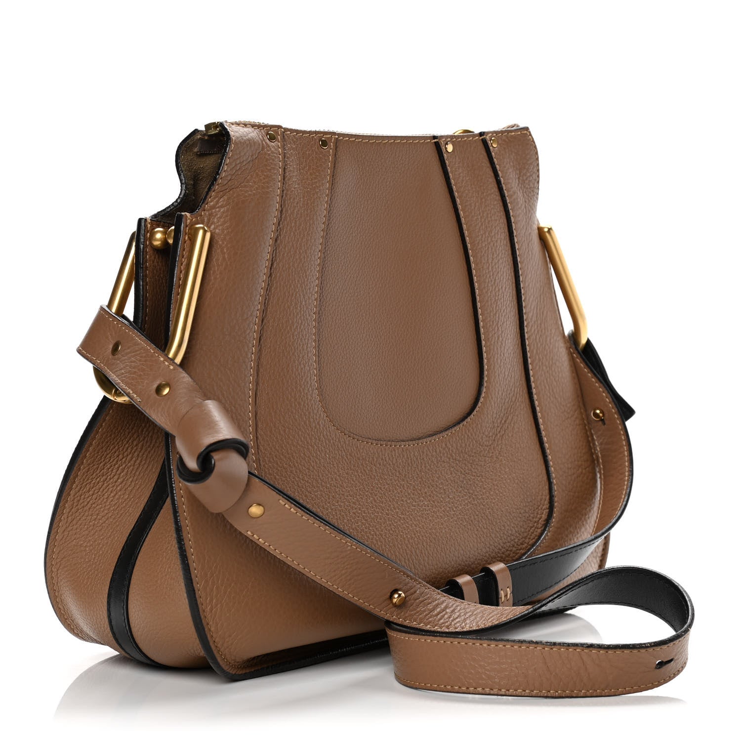 Chloe Grained Calfskin Small Hayley Hobo Nut 3 of 15