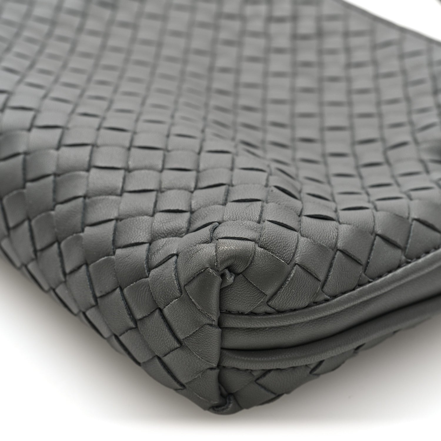 Bottega Veneta Nappa Intrecciato Nodini Crossbody Messenger New Light Grey 10 of 10