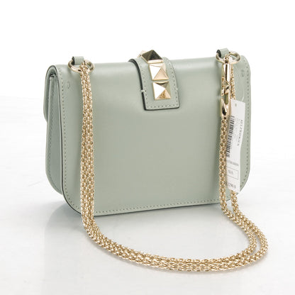 Valentino Garavani Vitello Small Glam Lock Rockstud Flap Water Green 3 of 7
