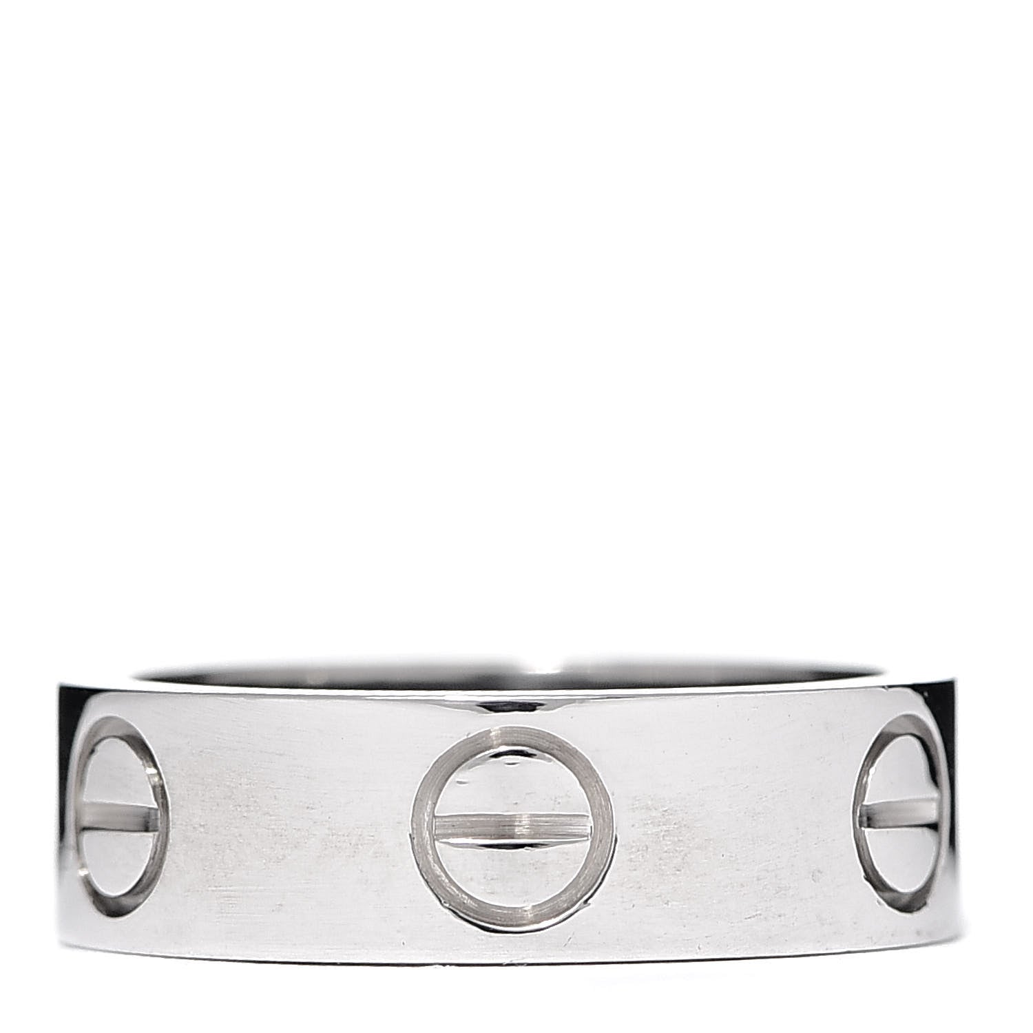Cartier 18K White Gold 5.5mm LOVE Ring 50 5.25 1 of 5