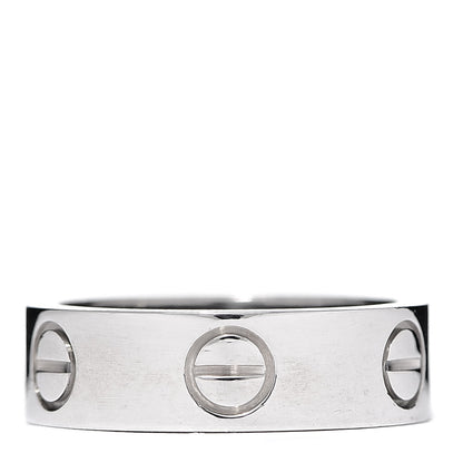 Cartier 18K White Gold 5.5mm LOVE Ring 50 5.25 1 of 5