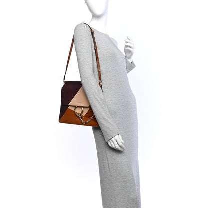 Chloe Smooth Calfskin Patchwork Medium Faye Shoulder Bag Light Tan 2 of 10