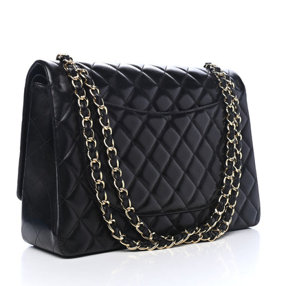 Chanel Lambskin Quilted Maxi Double Flap Black 2 of 4