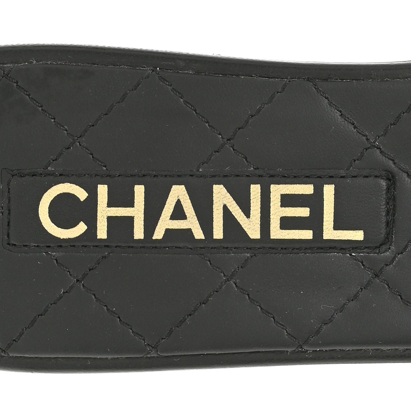 Lambskin Quilted CC Turnlock Sandals 39 Black