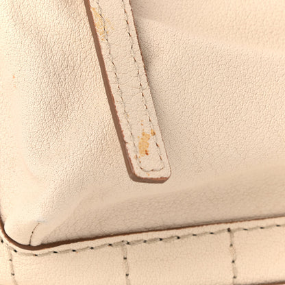 Chanel Goatskin Square Stitch Essential Bowler White 11 of 12