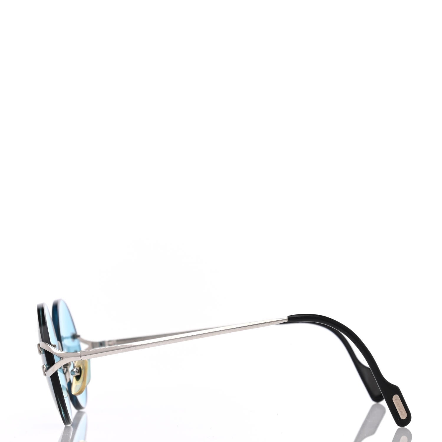 Cartier Rimless C-Decor Round Sunglasses Blue 3 of 7