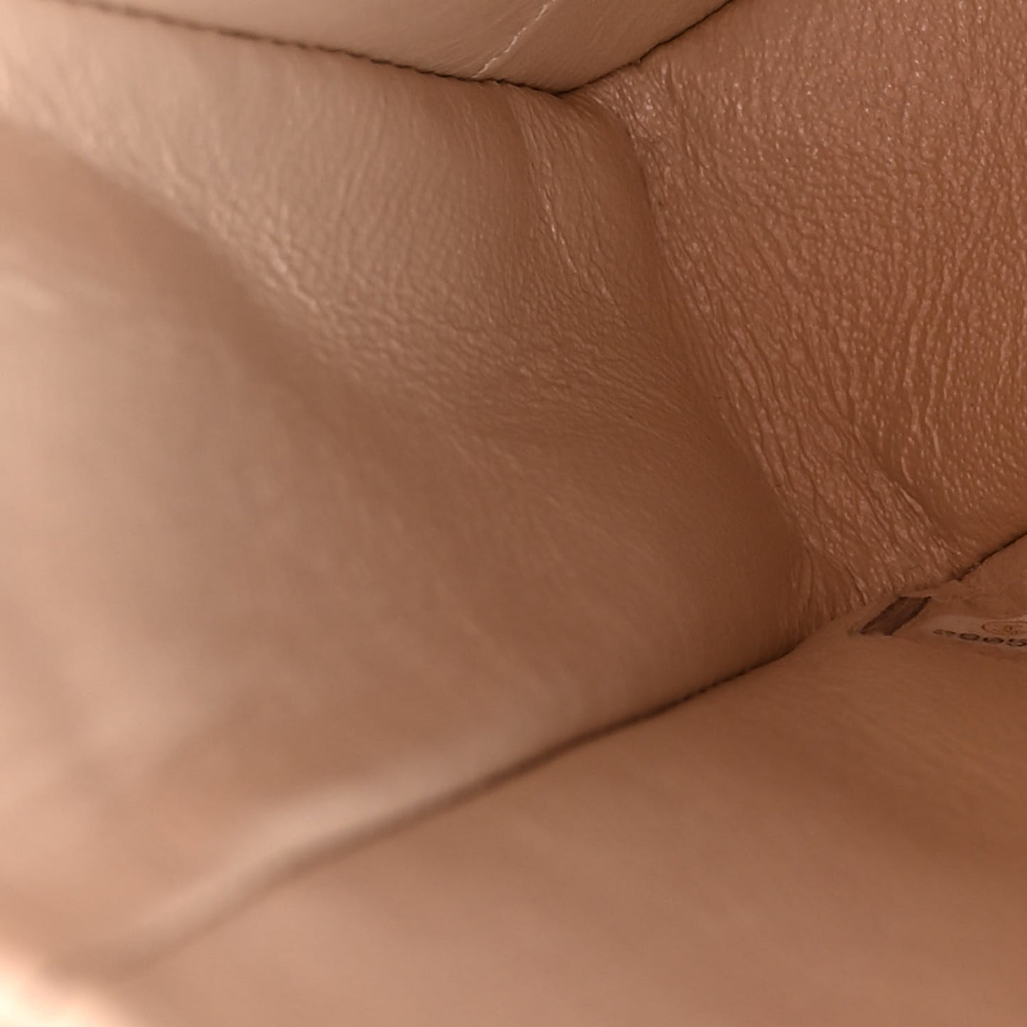 Iridescent Lambskin Quilted Medium Double Flap Light Beige