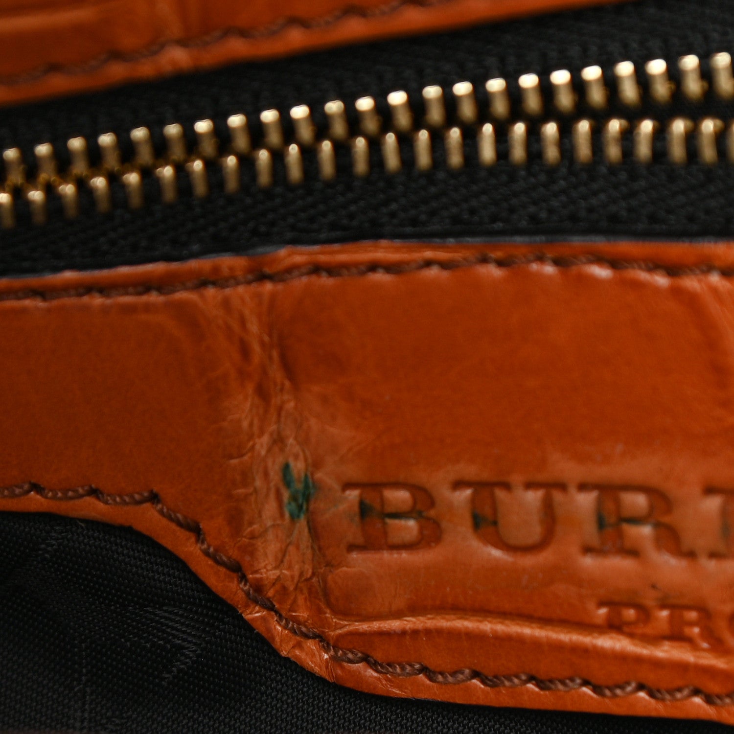Burberry Haymarket Check Suede Prorsum Tassel Bowling Bag Tangerine 17 of 17