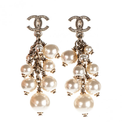 Chanel Pearl CC Drop Earrings Gold 1 of 4