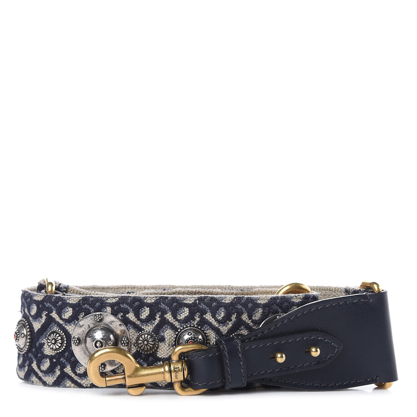 Oblique Studded Shoulder Strap Blue