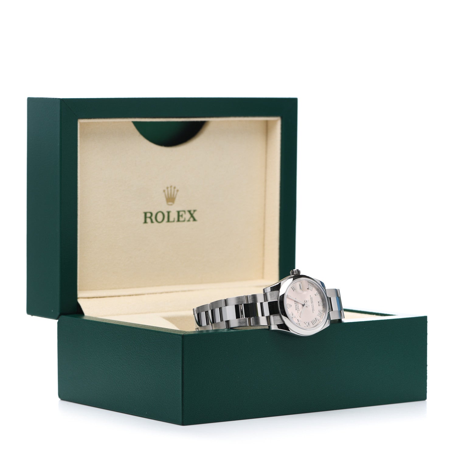 Rolex Stainless Steel 31mm Oyster Perpetual Datejust Watch Pink Roman 178240 5 of 5
