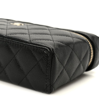 Chanel Caviar Quilted Top Handle Slim Vanity With Chain Black 10 of 11