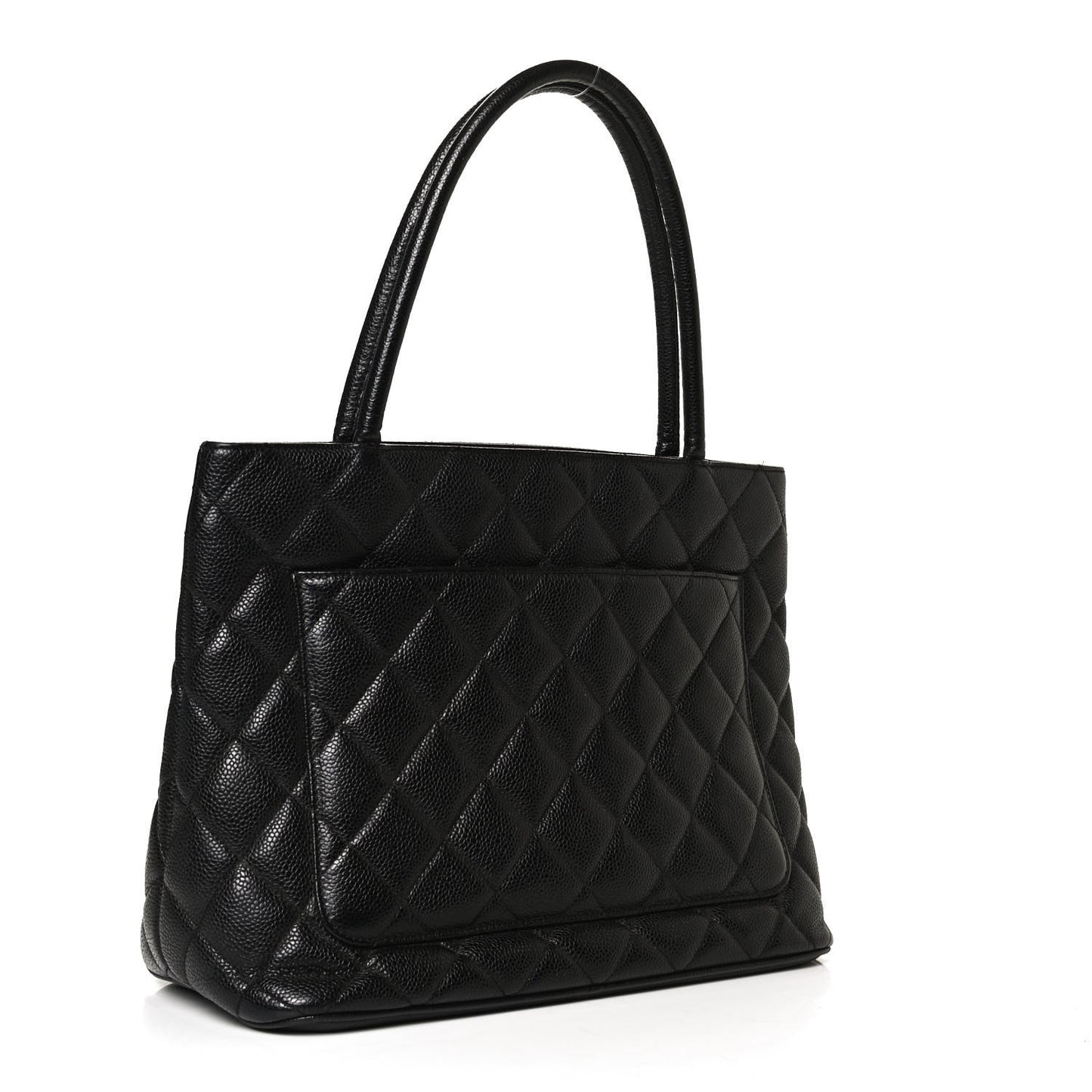 Caviar Quilted Medallion Tote Black