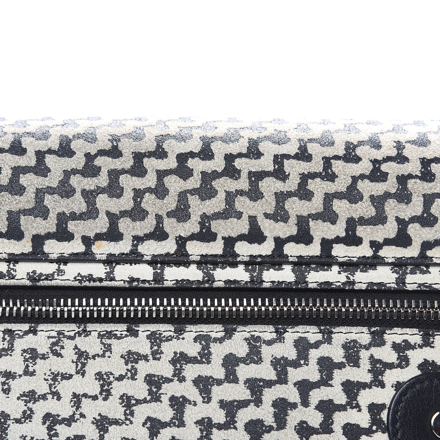 Suede Tweed Print Mini PS11 Classic Shoulder Bag Off White