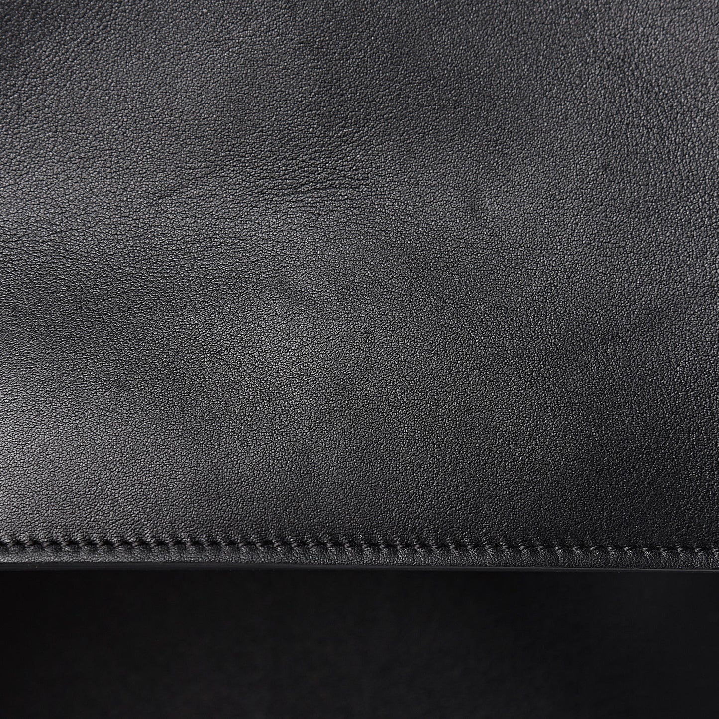 Shiny Smooth Calfskin Shearling Small Twisted Cabas Black Multicolor