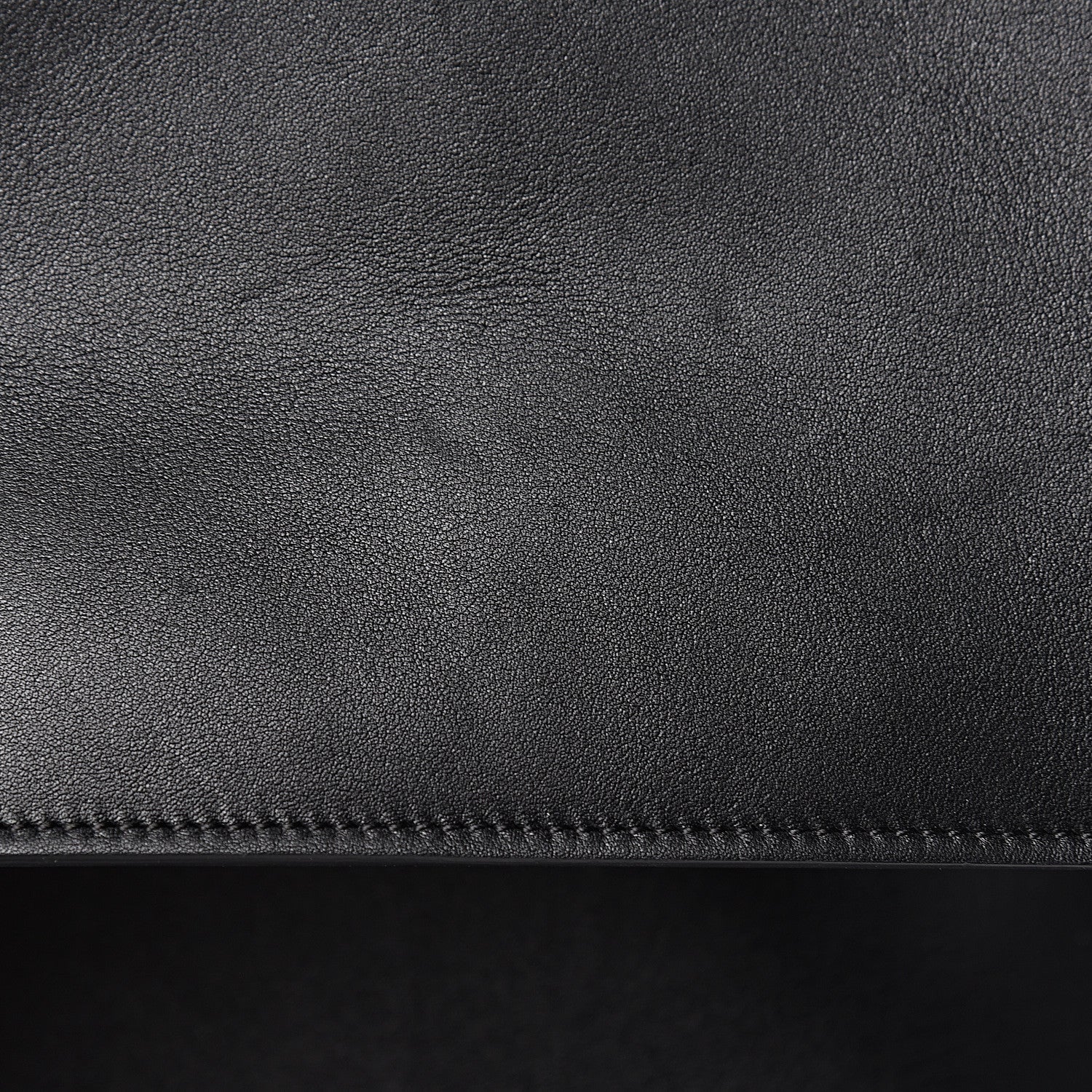 Celine Shiny Smooth Calfskin Shearling Small Twisted Cabas Black Multicolor 9 of 11